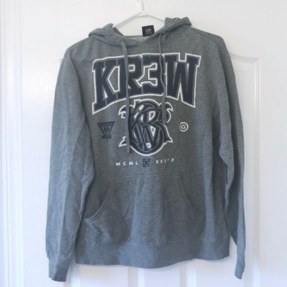 Grey Hoodie Sweater KR3W Hoodie - Picture 2 of 5